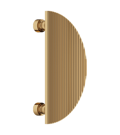 Ручки для дверей Ручка дверная Элеонора Курво. Цвет Полированное золото PVD. Коллекция Элеонора Курво. Картинка.