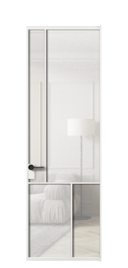 АЛПЛ041.20 АБЛ Рифлёное стекло "Дюна" + Фактурное стекло "Лёд"