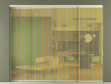 Перегородка Formato внутри проёма 4 створки с синхронным механизмом