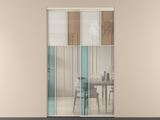 Перегородка Mosaic внутри проёма 2 створки