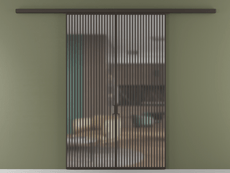 Перегородка Formato вдоль стены 2 створки