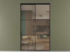 Перегородка Формато внутри проёма 2 створки