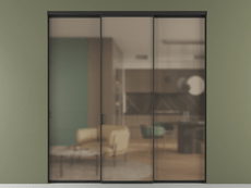 Перегородка Формато внутри проёма 3 створки