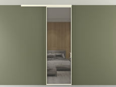 Перегородка Формато вдоль стены на потолок 1 створка