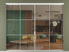 Перегородка Формато внутри проёма 4 створки