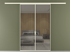 Перегородка Формато вдоль стены 2 створки