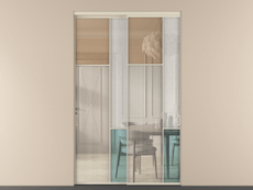 Перегородка Mosaic внутри проёма 2 створки