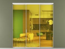 Перегородка Формато внутри проёма 3 створки