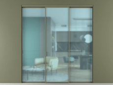 Перегородка Формато внутри проёма 3 створки