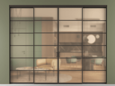 Перегородка Formato внутри проёма 4 створки