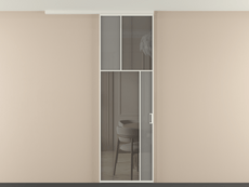 Перегородка Mosaic вдоль стены на потолок 1 створка