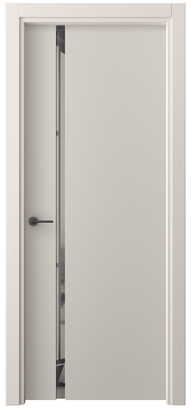 Дверь межкомнатная 4222 ПЭСС ДВ ЗЕР СЕР. Цвет ПЭТ светло-серый. Материал ПЭТ. Коллекция Фридом. Картинка.